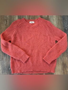 Indi & Cold Women's Coral English Ribbed Sweater EA655 Made In Italy